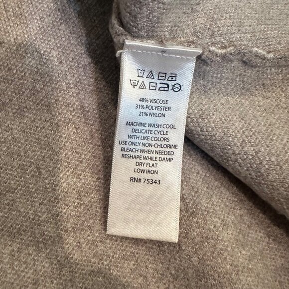 CYNTHIA ROWLEY WOMENS GRAY POLKA DOT SWEATER MEDIUM - Picture 5 of 7